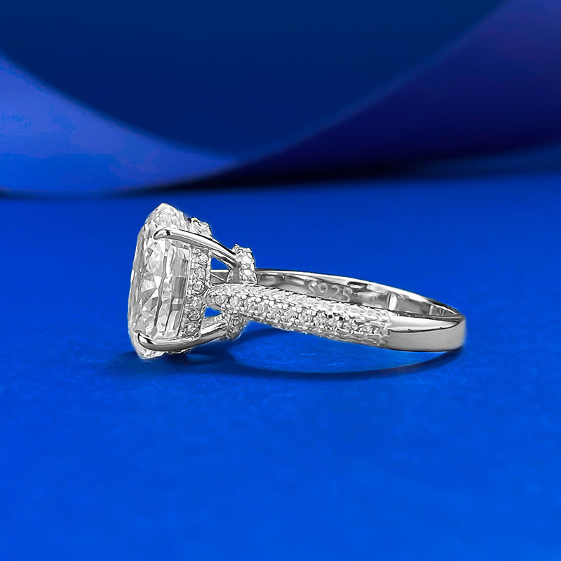 Oval Brilliance Pave Ring