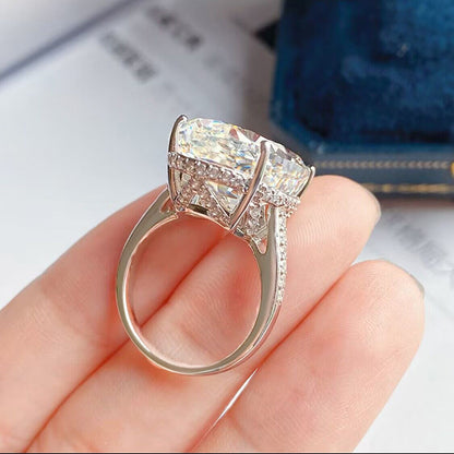 Oval Cut Hidden Halo Diamond Ring 