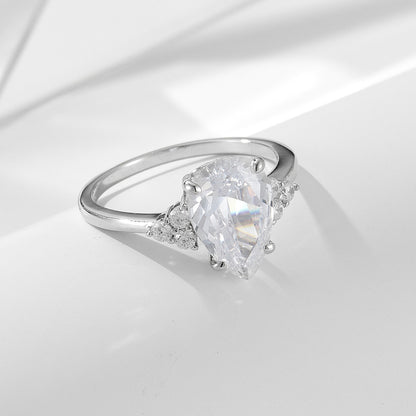 Silver 925 Pear Cut Ring