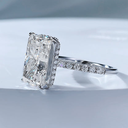 6 CT Radiant Hidden Halo Ring