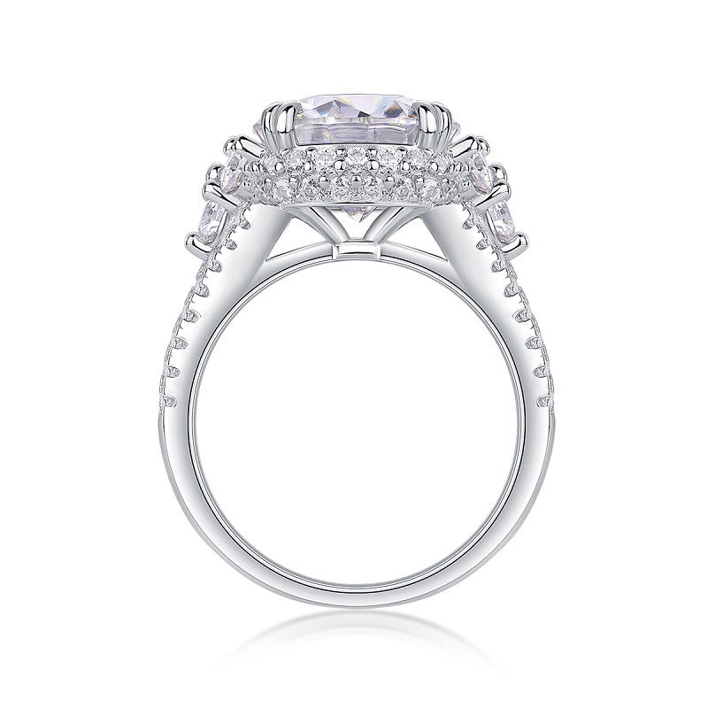 Silver 925. 5 Carat Moissanite Statement Ring 