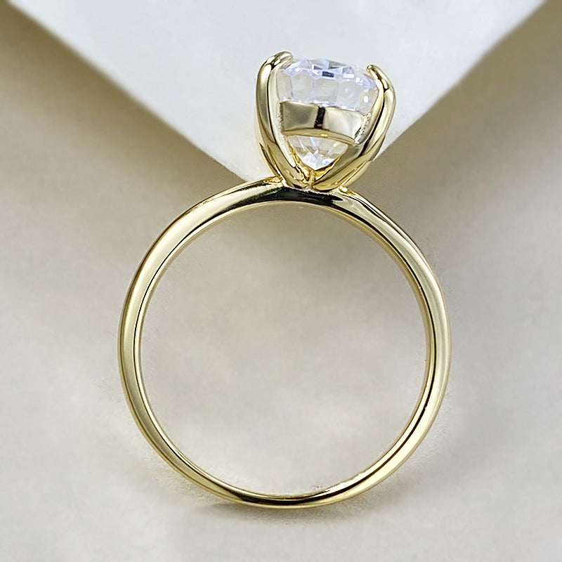 Solitaire Gold Plated Ring