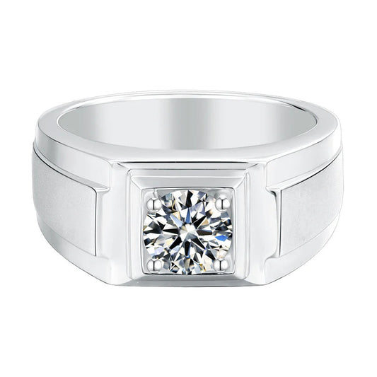 Men’s Solitaire Moissanite Ring