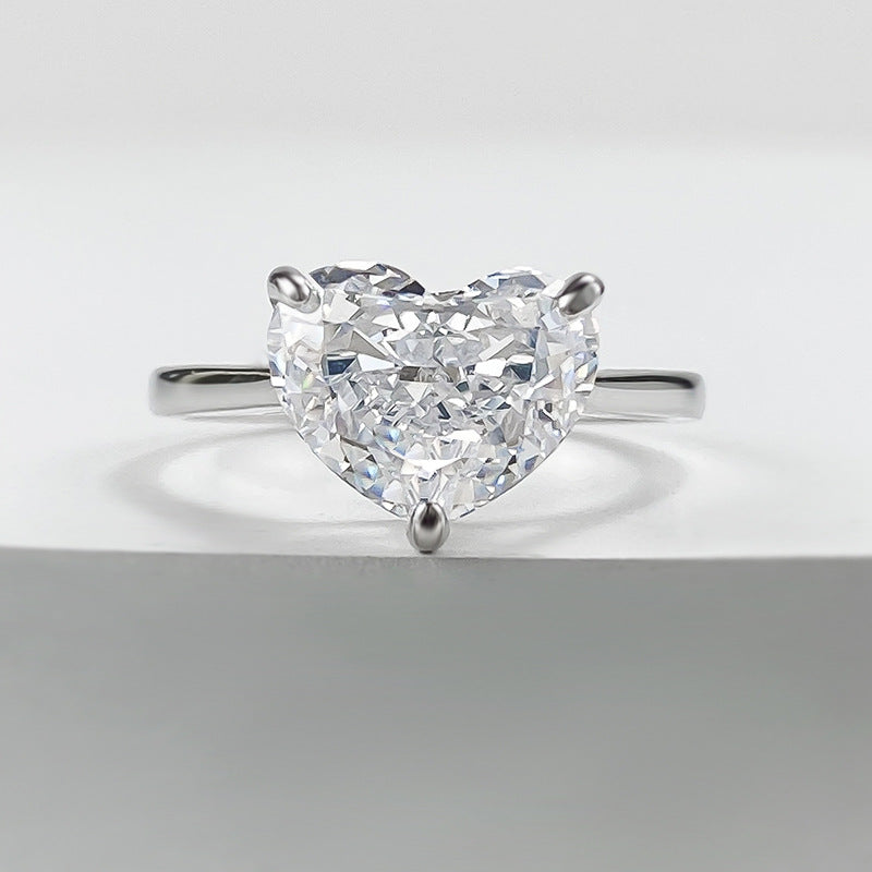 Heart Shaped Diamond Solitaire Ring