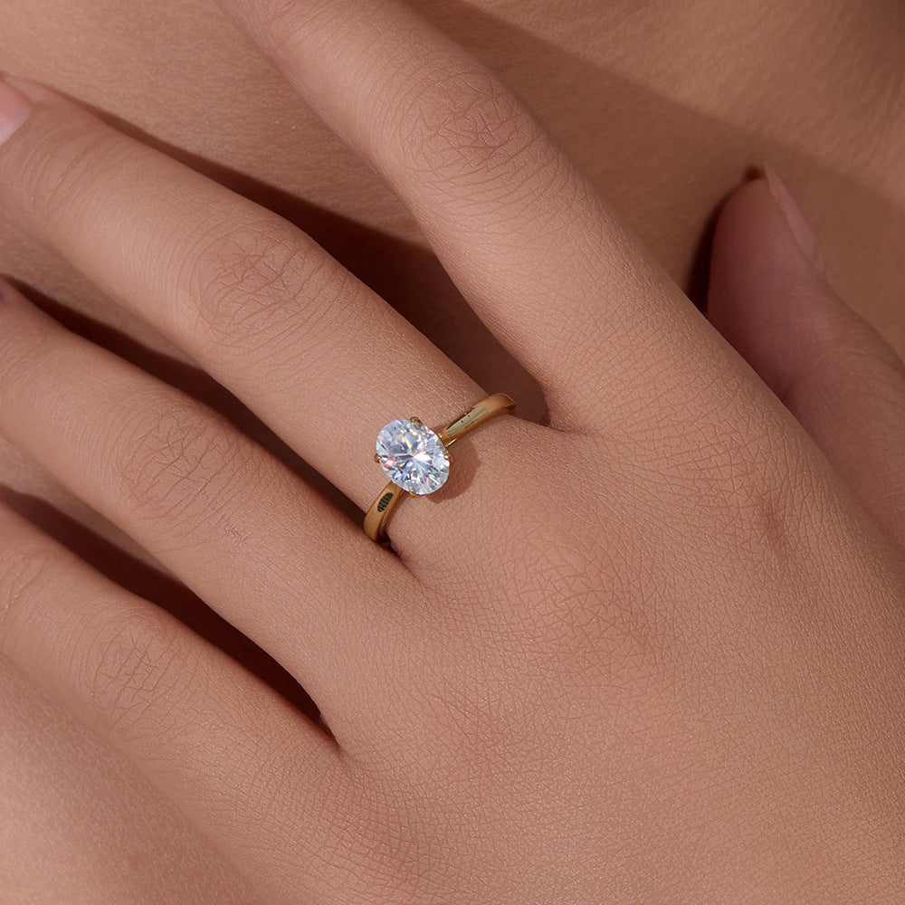 Gold Plated Oval Cut Ring
