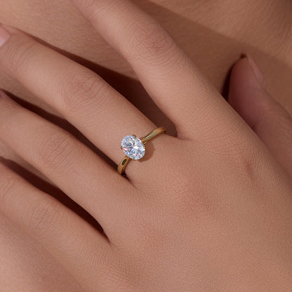 Gold Plated Oval Cut Ring