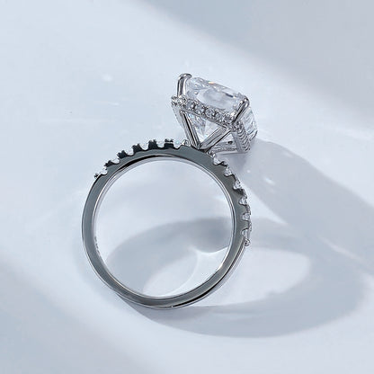 6 CT Radiant Hidden Halo Ring