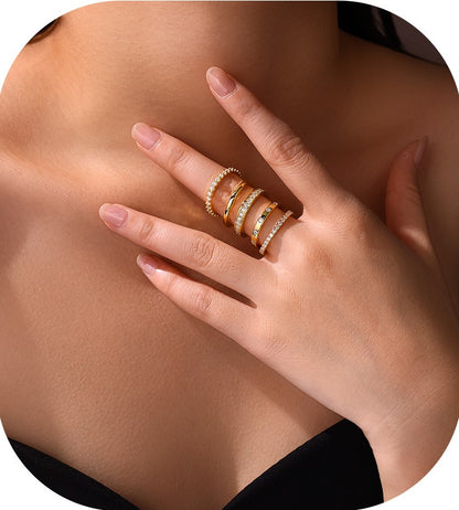 Harmony Moissanite Stacking Ring Set