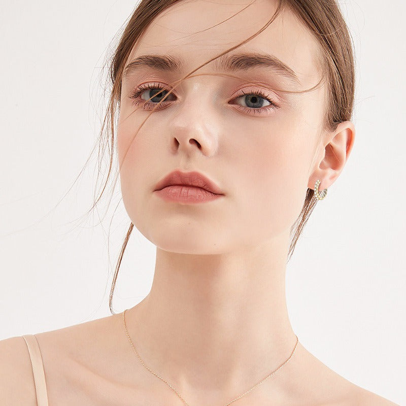 3mm Round Cut Moissanite Clip Hoop Earrings
