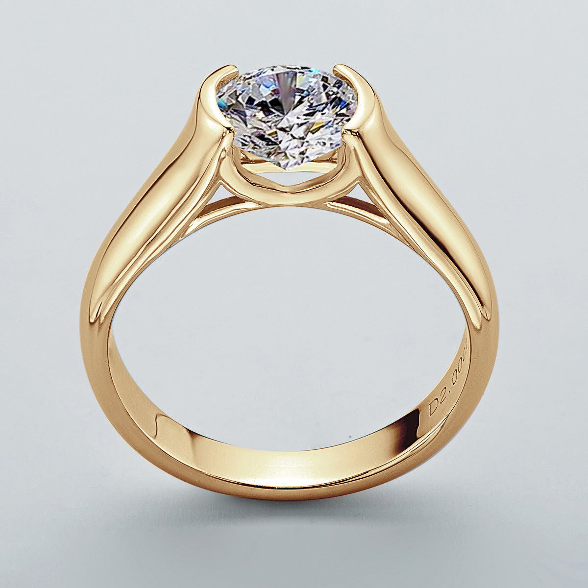 2 Carat Moissanite Solitaire Ring 