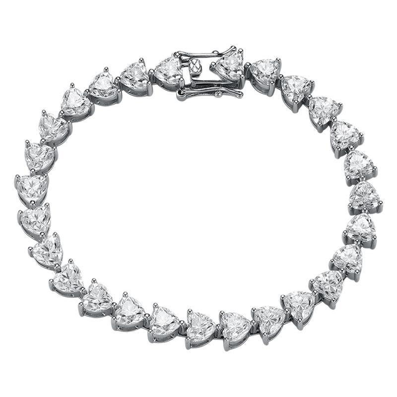 Heart-Cut Moissanite Tennis Bracelet