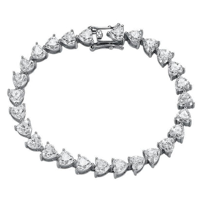 Heart-Cut Moissanite Tennis Bracelet