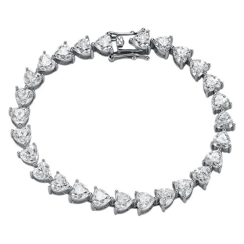 Heart-Cut Moissanite Tennis Bracelet