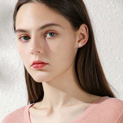 Classic Four Leaf Moissanite Clover Earrings