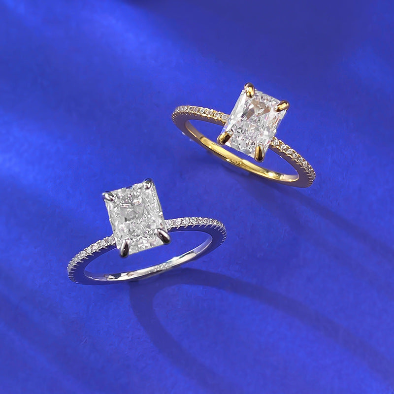 Arctic Light Hidden Halo Ring. Silver 925 Ring.