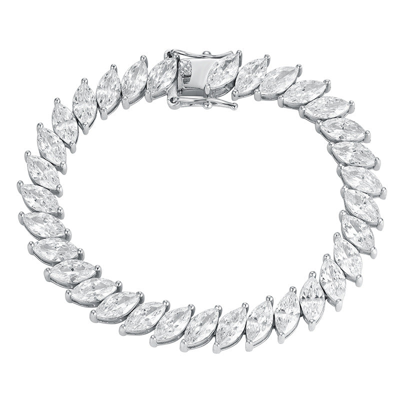 Marquise Moissanite Tennis Bracelet