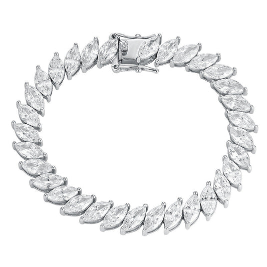 Marquise Moissanite Tennis Bracelet
