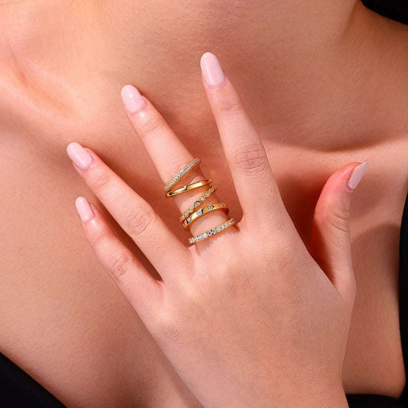 Moissanite Stack Set – 5 Rings