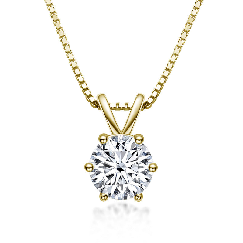 Minimalist Round Moissanite Necklace