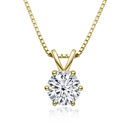 Minimalist Round Moissanite Necklace