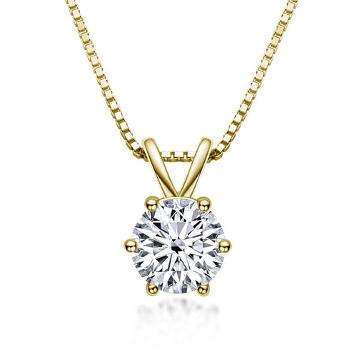 Minimalist Round Moissanite Necklace