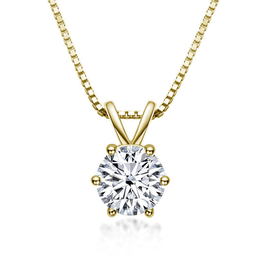 Minimalist Round Moissanite Necklace