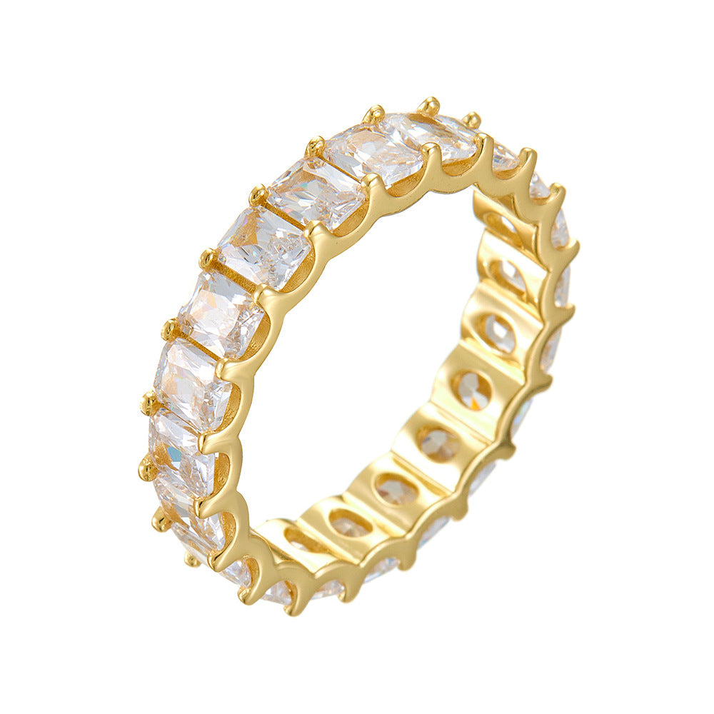 Eternity Ring Emerald Cut Diamond
