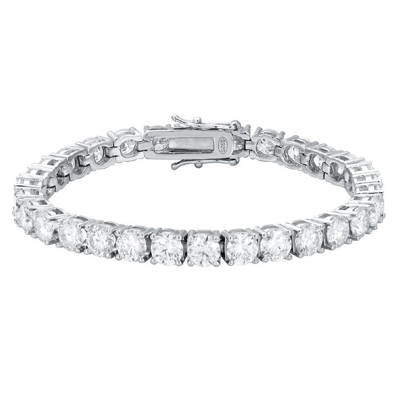 Silver 5mm Classic Moissanite Tennis Bracelet