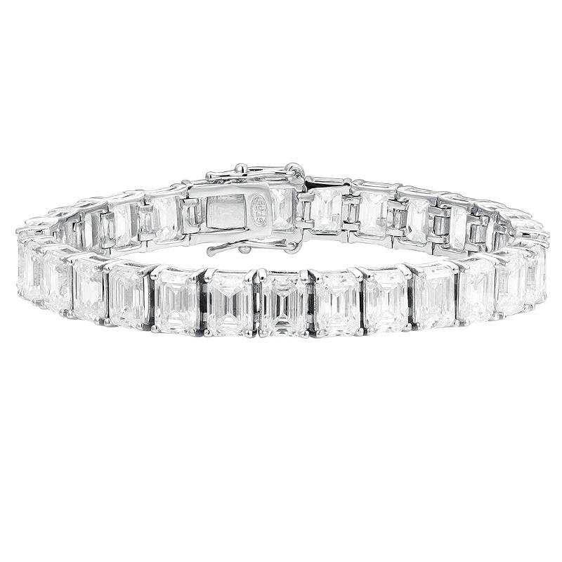 Emerald-Cut Moissanite Sparkle Bracelet
