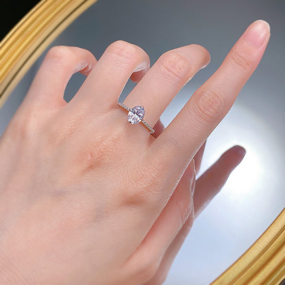 Crushed Ice Glow Oval Cut Ring