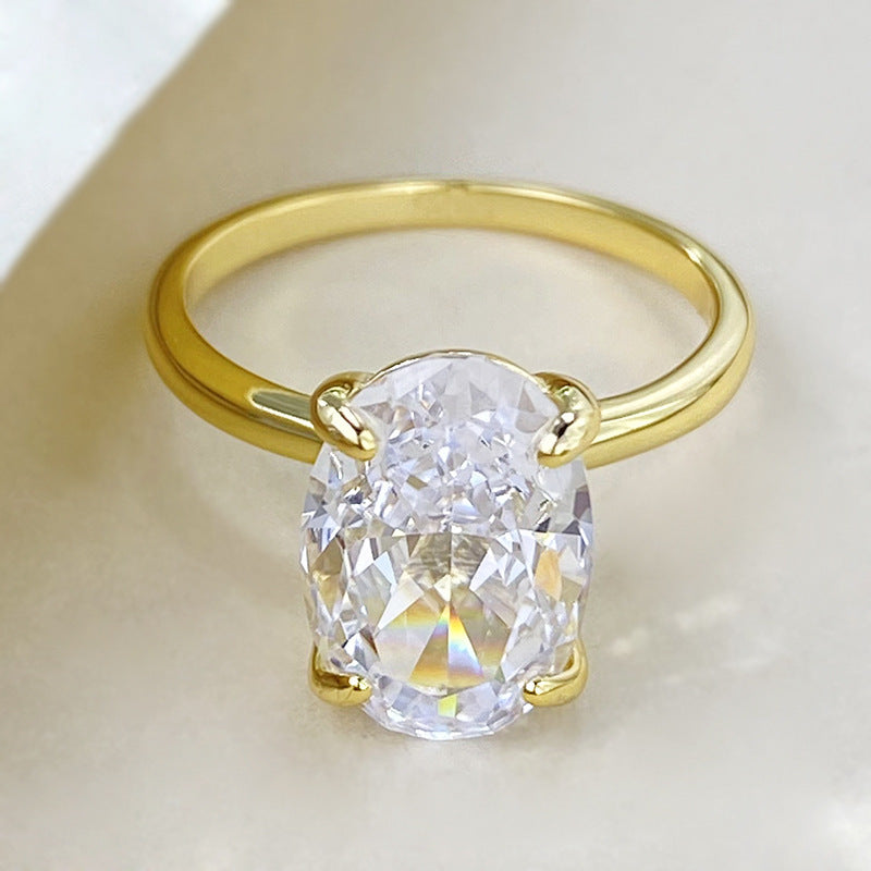 Oval Cut Sterling Silver Ring
