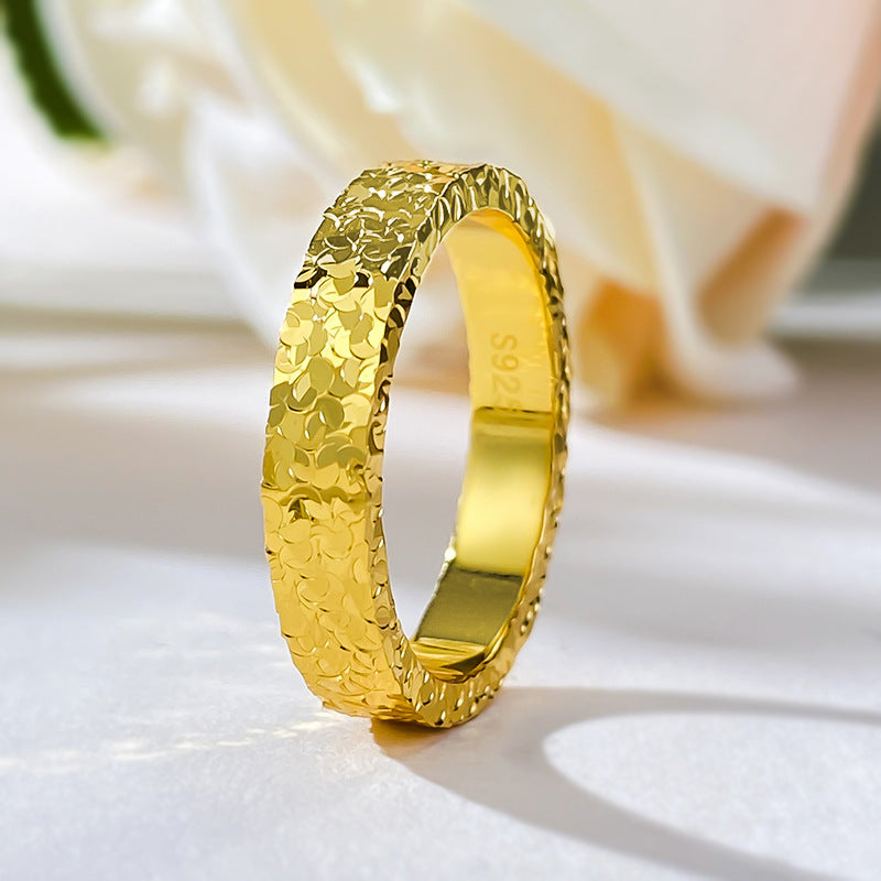 925 Sterling Silver Stackable Ring Textured Fancy
