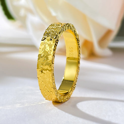 925 Sterling Silver Stackable Ring Textured Fancy
