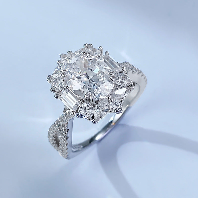 Silver 925 Diamond Simulant Ring