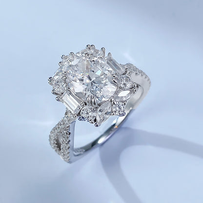Silver 925 Diamond Simulant Ring