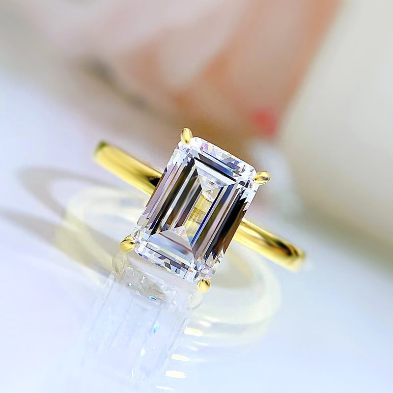 3 CT Emerald Cut Solitaire Ring
