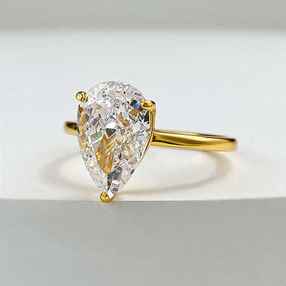 2 CT Pear Cut Crushed Ice Solitaire Ring
