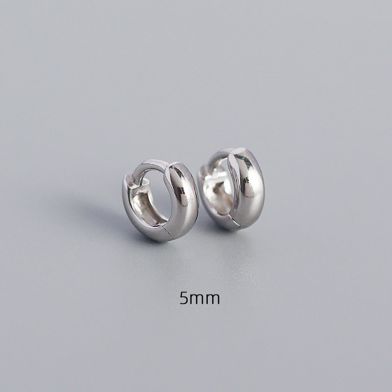 Minimalist Gold & Silver Huggie Hoop Earrings 5 mm