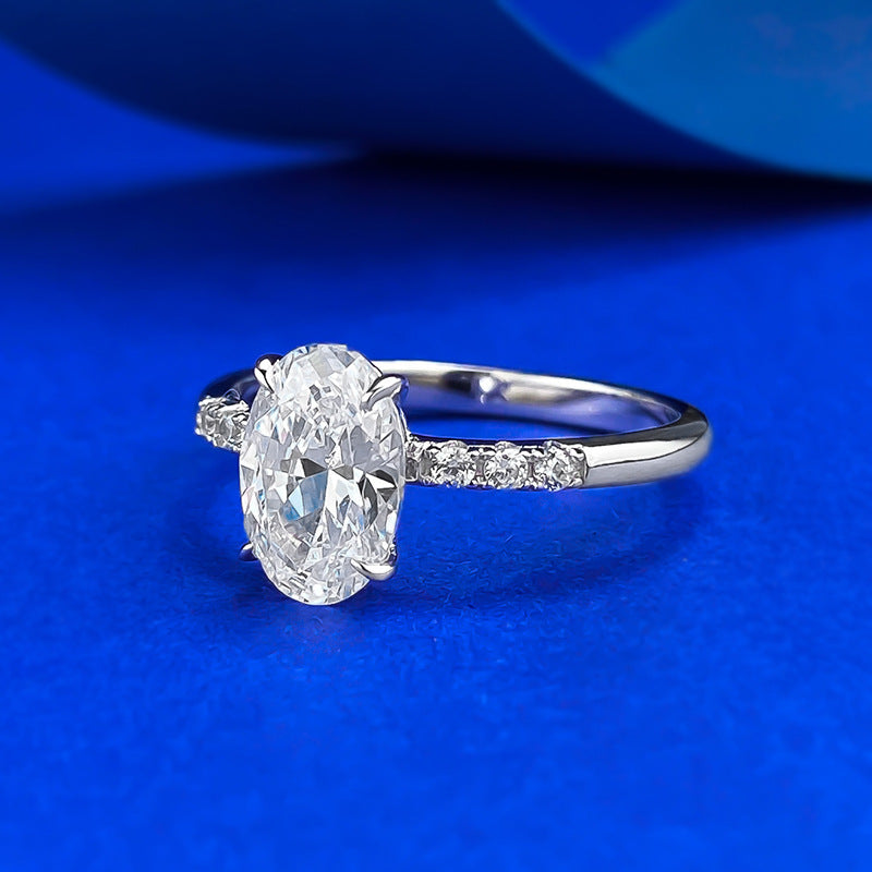 Sterling Silver 2 carat oval cut ring