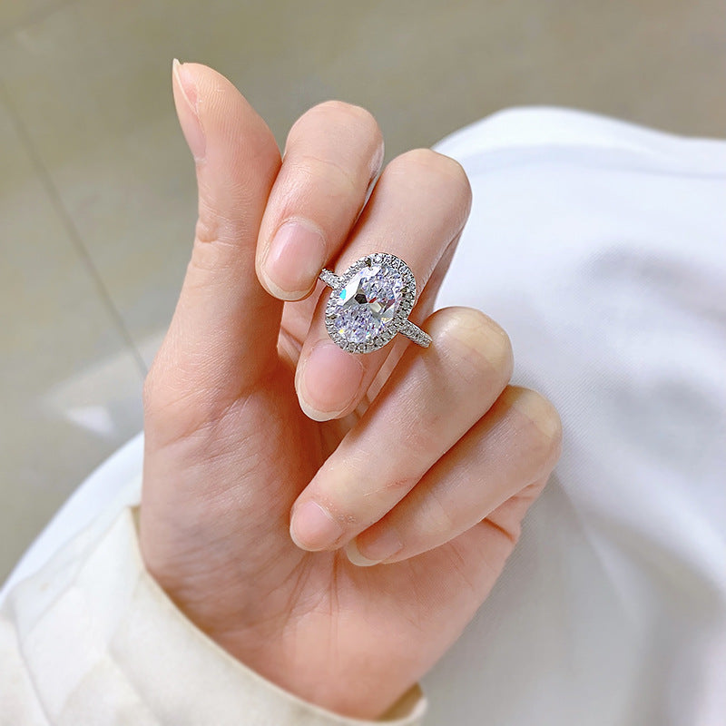 Oval Cut Halo Diamond Ring
