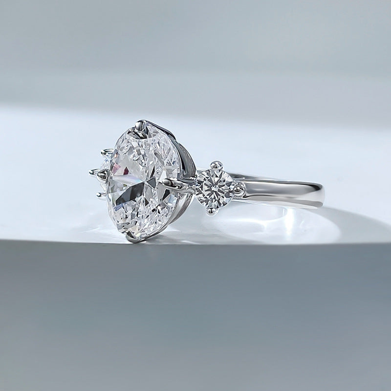 Silver Oval Cut Ring 