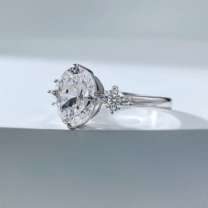 Silver Oval Cut Ring 