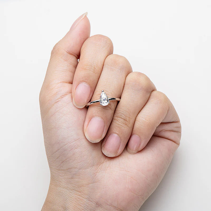 1 carat pear cut ring