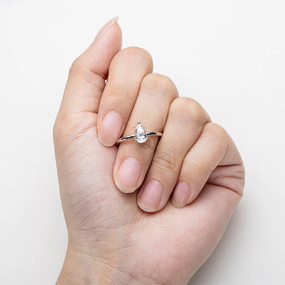 1 carat pear cut ring