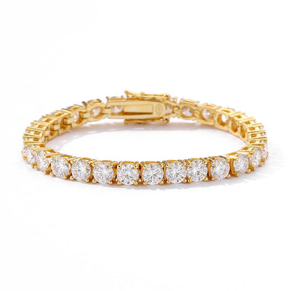 Gold Plated 
5mm Classic Moissanite Tennis Bracelet