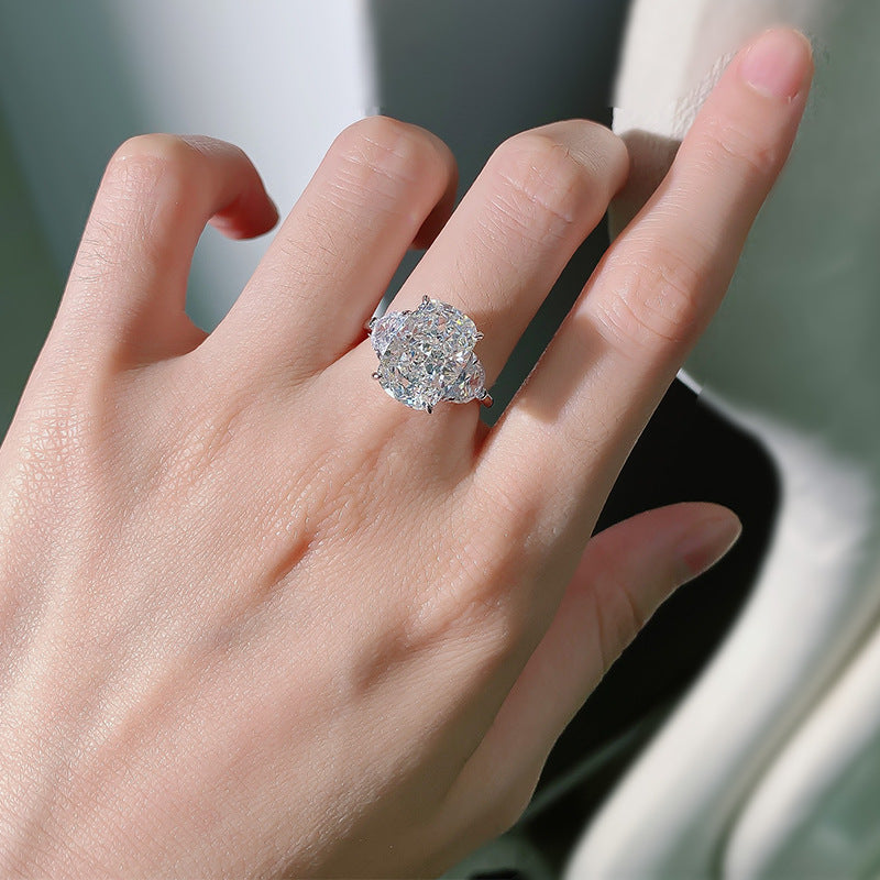 7 carat Three Stone Radiant Ring