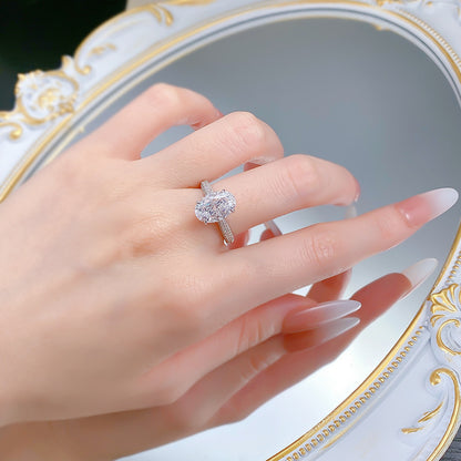 Oval Brilliance Pave Ring