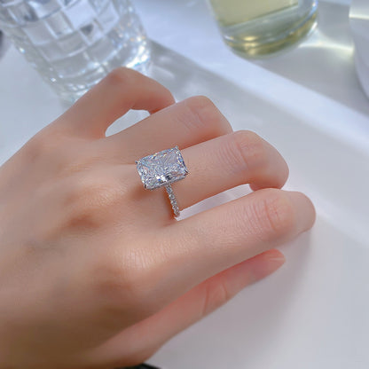 6 CT Radiant Hidden Halo Ring