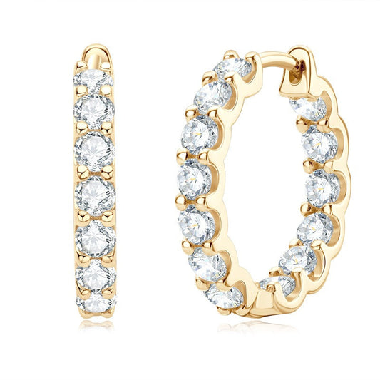 Inside-Out Moissanite Earrings