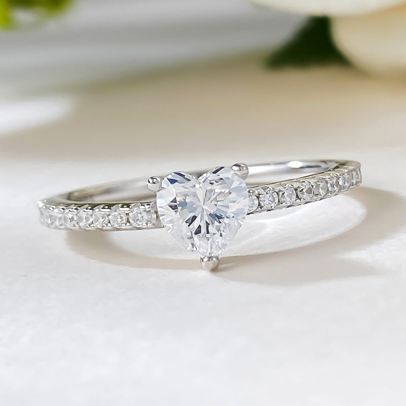 Silver Ring. Radiant Heart Promise Ring